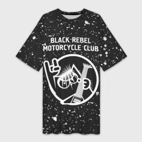 Платье-футболка 3D с принтом Black Rebel Motorcycle Club  КОТ в Тюмени,  |  | band | black | black rebel motorcycle club | club | metal | motorcycle | paint | rebel | rock | блэк | брызги | группа | кот | краска | мотосайкл | ребел | рок