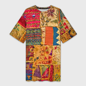 Платье-футболка 3D с принтом Пэчворк  Лоскутное одеяло  Patchwork Quilt в Тюмени,  |  | blanket | color | fashion | patchwork | авангард | мода | одеяло | пэчворк | узор | цвет