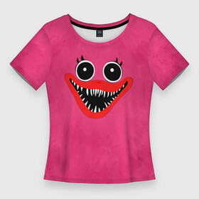 Женская футболка 3D Slim с принтом Кисси Мисси  Poppy Playtime Хаги Ваги в Тюмени,  |  | poppy play me | poppy playtime | детский | игра | кисси мисси | мех | монстр | неон | персонаж | розовый | хаги ваги | шерсть