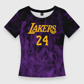 Женская футболка 3D Slim с принтом Lakers 24  фиолетовое пламя в Тюмени,  |  | 24 | kobebryant | lakers | nba | баскетбол | баскетболист | коби брайант | лейкерс | нба | спорт