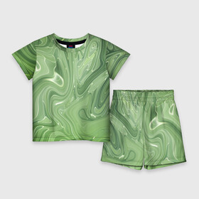 Детский костюм с шортами 3D с принтом Зеленый жидкий камуфляж в Тюмени,  |  | Тематика изображения на принте: green | вода | воин | зеленый | камуфляж | краска | маскировка | милитари | пятна | пятно | разведчик | разводы | солдат | текстура | униформа