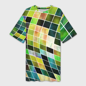 Платье-футболка 3D с принтом Разноцветные квадраты  All Color Squares в Тюмени,  |  | 3d | 3d graphics | 3d графика | 3д | background | illusion | optical illusions | squares | textured | витраж | геометрия | графика | иллюзии | квадраты | паттерны | узоры | фон