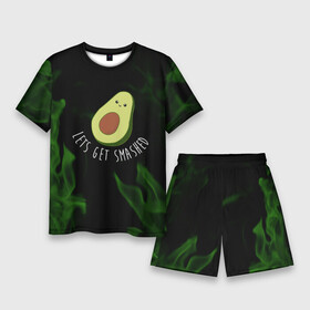 Мужской костюм с шортами 3D с принтом авокадо  зелёный огонь в Тюмени,  |  | avocado | avocado couple | cartoon | ава | авокадо | забавно | пара авокадо | семейное веселье | смешные комиксы