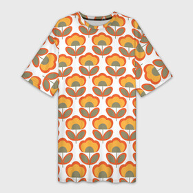 Платье-футболка 3D с принтом ЦВЕТЫ В СТИЛЕ 70х в Тюмени,  |  | 70s | 70е | 80s | 80е | 90е | pattern | retro | геометрия | орнамент | паттерн | ретро | узоры | цветы