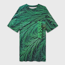 Платье-футболка 3D с принтом Узор из веток можжевельника  Pattern of juniper branches в Тюмени,  |  | branch | juniper | pattern | russia | texture | ветвь | можжевельник | россия | текстура | узор