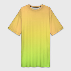 Платье-футболка 3D с принтом GRADIEND YELLOW GREEN в Тюмени,  |  | абстракция | амбре | без дизайна | градиент | градиент и ничего лишнего | градиенты | желтая | желто зеленый | желтый | зеленая | зеленое | зеленый | на весну | на каждый день | на лето | синий