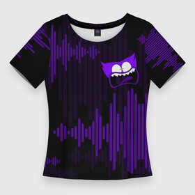 Женская футболка 3D Slim с принтом PurpleMini Huggy WuggyPoppy Playtime в Тюмени,  |  | huggy | mini | monster | playtime | poppy | wuggy | вагги | ваги | монстр | хагги | хаги