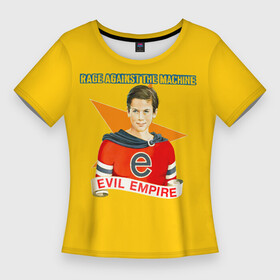 Женская футболка 3D Slim с принтом Evil Empire  Rage Against the Machine в Тюмени,  |  | rage | rage against the machine | ratm | zack de la rocha | группа | зак де ла роча | ратм | рейдж | рок