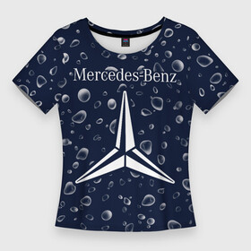 Женская футболка 3D Slim с принтом МЕРСЕДЕС  ЗВЕЗДА  Дождь в Тюмени,  |  | amg | auto | bens | benz | logo | merc | mercedes | mersedes | moto | star | vthctltc | авто | амг | бенц | дождя | звезда | капли | класс | лого | логотип | мерин | мерс | мерседес | мото | символ | символы | ьуксувуы