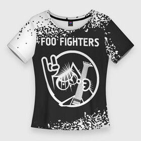 Женская футболка 3D Slim с принтом Foo Fighters + КОТ + Арт в Тюмени,  |  | band | fighters | foo | foo fighters | metal | rock | группа | кот | краска | рок | спрей | файтерс