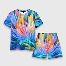 Мужской костюм с шортами 3D с принтом Красочный абстрактный паттерн  Лето  Colorful Abstract Pattern  Summer в Тюмени,  |  | abstraction | color | fashion | summer | абстракция | лето | мода | цвет