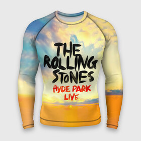 Мужской рашгард 3D с принтом Hyde Park Live  The Rolling Stones в Тюмени,  |  | the rolling stones | бродяги | вольные странники | катящиеся камни | кит ричардс | мик джаггер | рок группа | рок н ролл | ролинг стоун | роллинг стоунс | рон вуд | стоунз | чарли уоттс