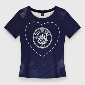 Женская футболка 3D Slim с принтом Лого Manchester City в сердечке на фоне мячей в Тюмени,  |  | city | club | football | logo | love | manchester | manchester city | глитч | клуб | лого | манчестер | мяч | сердечко | символ | сити | спорт | футбол | футболист | футболисты | футбольный