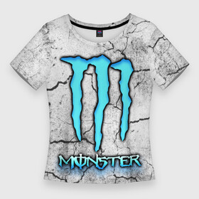 Женская футболка 3D Slim с принтом MONSTER WHITE  БЕЛЫЙ МОНСТР в Тюмени,  |  | bmx | claw | cybersport | energy | monster | monster energy | moto | motocross | race | sport | белый монстр | киберспорт | когти | монстер энерджи | монстр | мото | мотокросс | ралли | скейтбординг | спорт | энергия