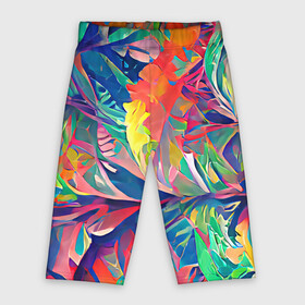 Велосипедки 3D с принтом Летний тропический принт в Тюмени,  |  | bright | colors | fern | flowers | jungle | leaves | multicoloured | nature | palm | plants | positive | summer | tropics | джунгли | красочный | лето | листья | пальмы | папоротник | позитивный | природа | разноцветный | растения | тропики | цветы | ярки