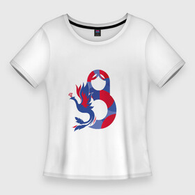 Женская футболка 3D Slim с принтом Системный мир в Тюмени,  |  | матрёшка | мечтатели и рассказчики | наши герои | патриотизм | системный мир | славянский мир