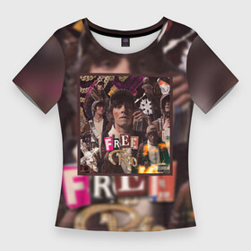 Женская футболка 3D Slim с принтом OG BUDA  FREERIO в Тюмени,  |  | budaog | fr2 | free rio 2 | freerio | freerio2 | luv | mayot | melon | music | og buda | ogbuda | soda | буда | детройт | дрилл | оджи | опг | оуджи | сити