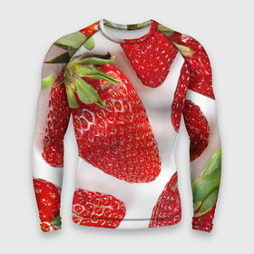 Мужской рашгард 3D с принтом strawberries в Тюмени,  |  | strawberries | еда | клубника | красный | лето | ростислав удача | сад | ягоды