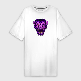 Платье-футболка хлопок с принтом Обезьяна  Х1 в Тюмени,  |  | бестия | гневный | голова | горилла | дикая | животное | звериный | зверь | злой | йети | крепкий | монстр | мощный | обезьяна | обезьянка | опасность | примат | проказник | разгневанный | сердитый