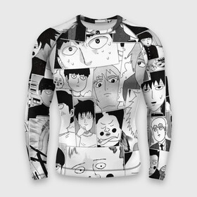 Мужской рашгард 3D с принтом Моб психо 100 паттерн в Тюмени,  |  | anime | mob psycho 100 | аниме | анимэ | артатака | моб | моб психо 100 | сигэо кагэяма | цубоми | шигео