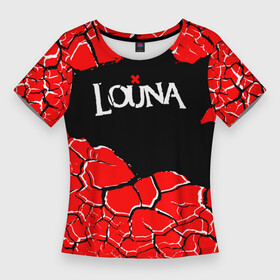 Женская футболка 3D Slim с принтом louna band  ТРЕЩИНЫ в Тюмени,  |  | louna | louna 1984 | louna band | louna official video | rock | лауна | лоуна | луна | лусинэ геворкян | музыка | наше радио | рок | русский рок