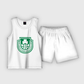 Детская пижама с шортами хлопок с принтом Team  Celtics в Тюмени,  |  | basketball | game | nba | sport | баскетбол | баскетболист | бостон | игра | мяч | нба | спорт | спортсмен