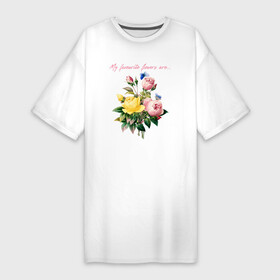Платье-футболка хлопок с принтом Мои любимые цветы розы винтажная иллюстрация в Тюмени,  |  | retro | roses | vintage | ботаника | винтаж | винтажная | винтажный | ретро | роза | розы | цветок | цветочный | цветы