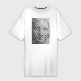 Платье-футболка хлопок с принтом Афродита  Иллюзия  Aphrodite  Illusion в Тюмени,  |  | aphrodite | face | illusion | raster | афродита | иллюзия | лицо | растр