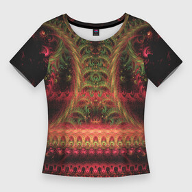 Женская футболка 3D Slim с принтом Easy twisting в Тюмени,  |  | абстракция | древний узор | психоделика | психоделическая | психоделичная | спирали | спираль | узор | фрактал | фракталы | фрактальная графика