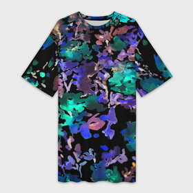 Платье-футболка 3D с принтом Floral pattern  Summer night  Fashion trend 2025 в Тюмени,  |  | abstraction | fashion | flowers | neon | night | pattern | summer | trend | абстракция | лето | мода | неон | ночь | тренд | узор | цветы
