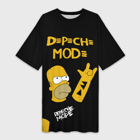 Платье-футболка 3D с принтом Depeche Mode Гомер Симпсон рокер в Тюмени,  |  | british | deep purple | england | gomer | heavy metal | homer | rock group | simpson | simpsons | альбом | англия | британская | гомер | дип | дип перпл | перпл | рок группа | рокер | симпсон | симпсоны | хеви металл