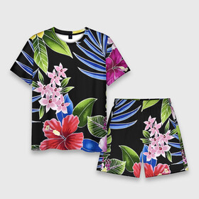 Мужской костюм с шортами 3D с принтом Floral vanguard composition  Летняя ночь  Fashion trend 2035 в Тюмени,  |  | composition | fashion | flowers | neon | night | summer | trend | композиция | лето | мода | неон | ночь | цветы