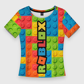 Женская футболка 3D Slim с принтом Roblox Games в Тюмени,  |  | color | roblox | лего | роблокс | роблокс игры