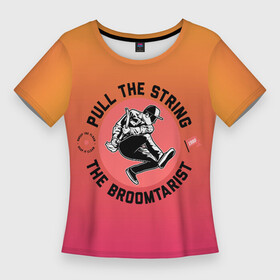 Женская футболка 3D Slim с принтом ROCK STYLE Клининг в Тюмени,  |  | cleaning | rock | домохозяйка | исполнитель | метла | рок | рокер | уборщик | уборщица | чистота | швабра