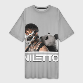 Платье-футболка 3D с принтом Нилетто  Криолит в Тюмени,  |  | niletto | альбом | данил прытков | криолит | музыка | нилетто | певец