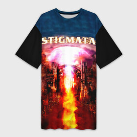 Платье-футболка 3D с принтом Stigmata альбом в Тюмени,  |  | stigmata | артём лоцких | группа | музыка | песни | рок | рок группа | стигмата | стигматы