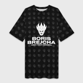 Платье-футболка 3D с принтом Boris Brejcha High Tech Minimal в Тюмени,  |  | boris brecha | boris brejcha | brecha | brejcha | dj | борис брежша | борис брейча | борис брейша | борис бреча | брежча | брейча | брейша | бреча | музыка | техно