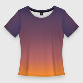 Женская футболка 3D Slim с принтом Sunset Gradient в Тюмени,  |  | градиент | закат | минимализм | переливы | переходы