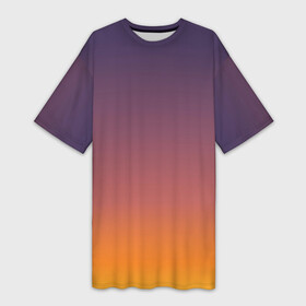 Платье-футболка 3D с принтом Sunset Gradient в Тюмени,  |  | градиент | закат | минимализм | переливы | переходы
