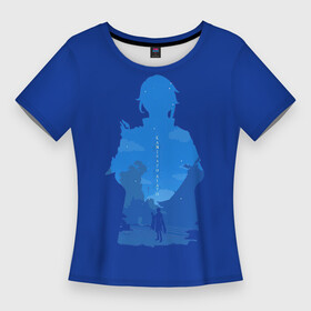 Женская футболка 3D Slim с принтом Камисато Аято на после с светлячками в Тюмени,  |  | genshin impact | арт | аято | звезда | звёзды | инадзума | камисато аято | ночь | рисунок | светлячки | светлячок
