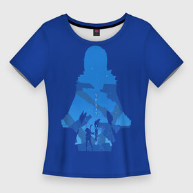 Женская футболка 3D Slim с принтом Тени Е Лань в Тюмени,  |  | genshin impact | арт | е лань | нитки | призрачная орхидея | рисунок | тени