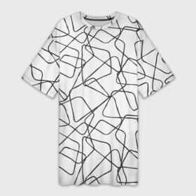 Платье-футболка 3D с принтом Трапеции На Белом Фоне в Тюмени,  |  | abstraction | figure | geometry | isometric | pattern | shape | trapezoid | абстракция | геометрия | изометрический | трапеция | узор | фигура | форма