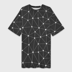 Платье-футболка 3D с принтом Треугольники На Чёрном Фоне в Тюмени,  |  | abstraction | figure | geometry | isometric | pattern | shape | trapezoid | абстракция | геометрия | изометрический | трапеция | треугольники | узор | фигура | фон | форма | чёрный