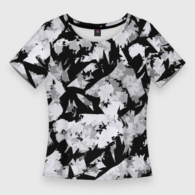 Женская футболка 3D Slim с принтом Радикал  Radical в Тюмени,  |  | black and white | radical | white | white and black | white patterns | белое | белое и черное | белый | белый узор | радикал | узор | черное и белое