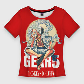 Женская футболка 3D Slim с принтом ЛУФФИ 5 ГИР  ONE PIECE На луне в Тюмени,  |  | anime | luffi | lufi | manga | one piece | большой куш | ванпис | вон пис | луфи | луффи | манга | манки д луффи | пират | уон пис
