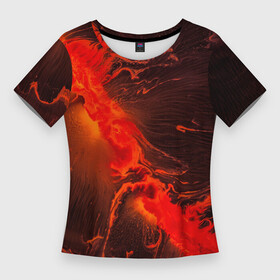 Женская футболка 3D Slim с принтом Красный огненный след в Тюмени,  |  | Тематика изображения на принте: ад | апокалипсис | вселенная | вспышка | галактика | космос | красный | мрак | ночь | огонь | пламя | полоса | след | темнота | туманность | ужас | хоррор | черная дыра