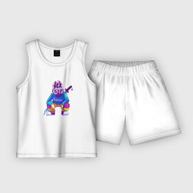 Детская пижама с шортами хлопок с принтом Зебра горячая линия Маями арт в Тюмени,  |  | арт | горячая | зебра | линия | принт