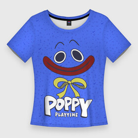 Женская футболка 3D Slim с принтом Poppy Playtime Huggy Wuggy в Тюмени,  |  | horror | huggy | kissy | playtime | poppy | poppy playtime | wuggy | вагги | поппи | ужас | хагги