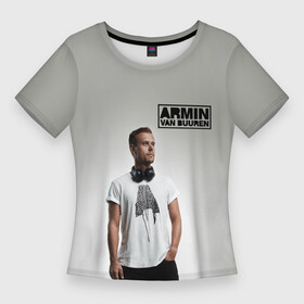 Женская футболка 3D Slim с принтом Армин ван Бюрен в Тюмени,  |  | a state of trance | armada | armin | armin van buuren | asot | buuren | dj | house | techno | trance | van | армин | армин ван бюрен | бюрен | ван | диджей | техно | транс | хауc