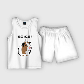 Детская пижама с шортами хлопок с принтом Типичный геймер CS:GO в Тюмени,  |  | cs:go | контра | кс го | морская свинка